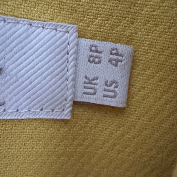 Boden Aileen Yellow Single-Button Coat size 4P - Picture 5 of 7